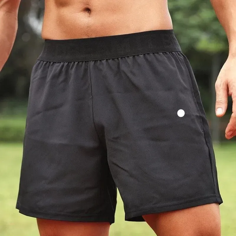 Hommes lululemens Yoga Shorts de sport en plein air Fitness séchage rapide hommes Shorts couleur unie décontracté course Lulu quart pantalon Luluss