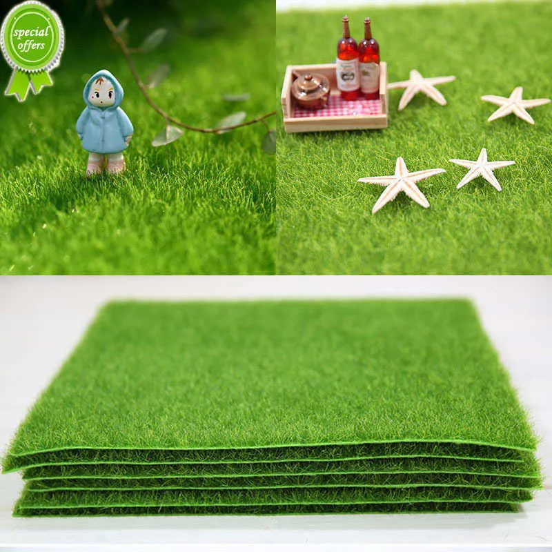 New 15/30cm grass mat green artificial grass moss lawn carpet DIY micro landscape home floor aqua wedding decoration