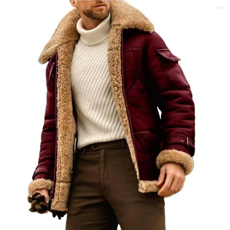 Casual lapel collar plain thicken keep coat discount