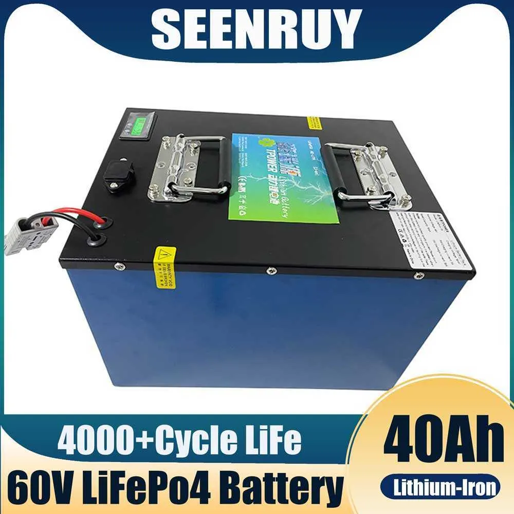 lithium 60V 40Ah lifepo4 battery with BMS deep cycle for 3000w Electric  Bicycle Forklift Scooter motorcycle AGV + 5A charger