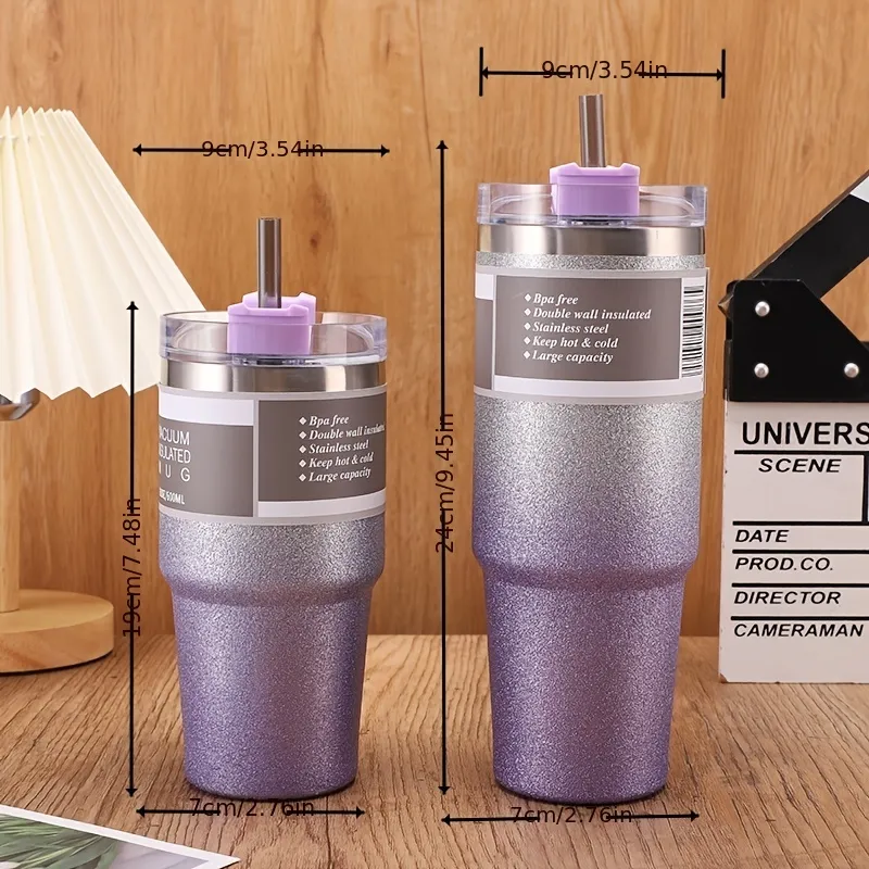 20oz 30oz Diamond Paint Ice Bar Cup Stainless Steel Cup Car Travel Insulation Cold Coffee Cup Kettle