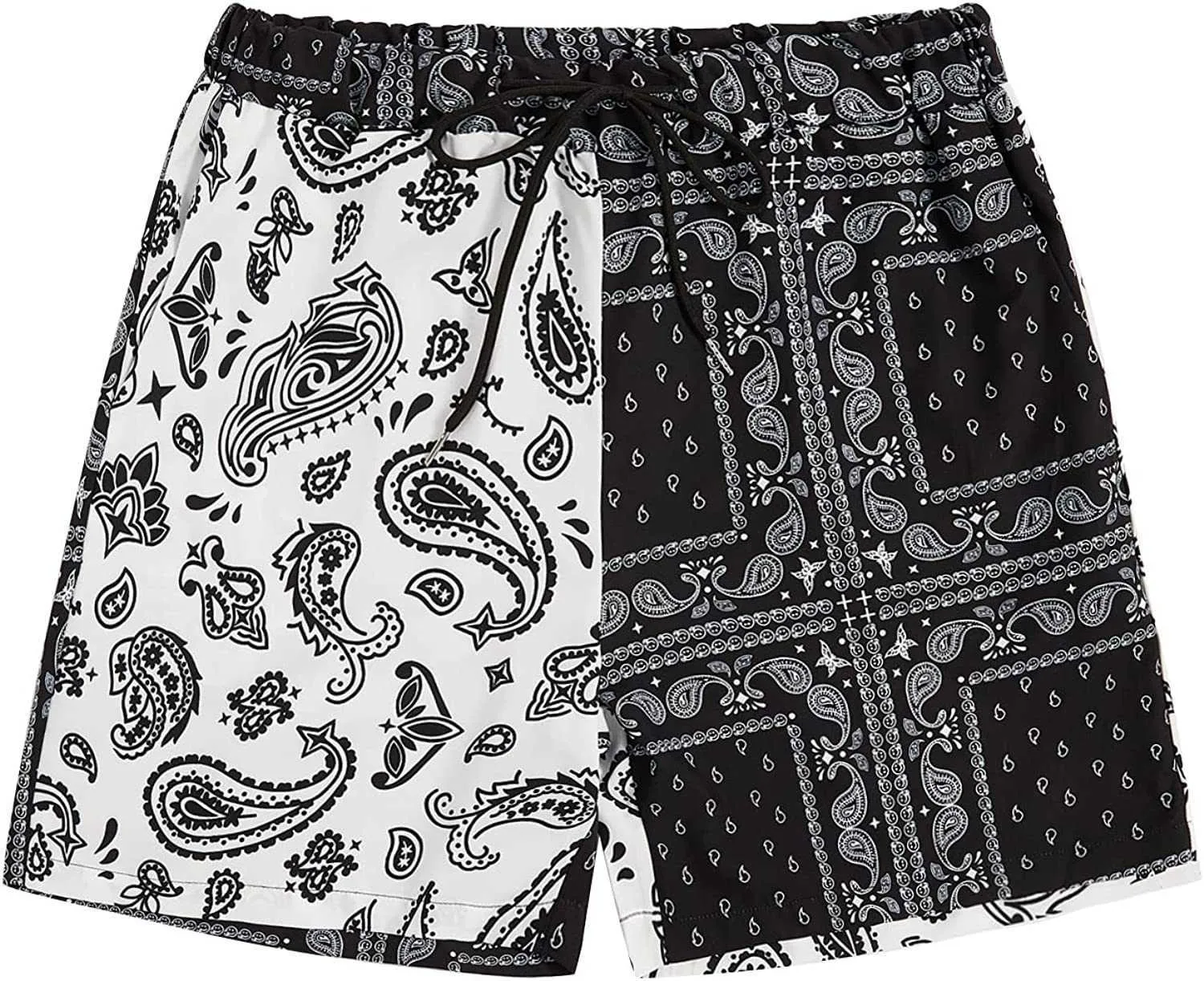 Boho Floerns Herren-Sport-Shorts, Herrenmarke, Sommer, Tribal-Druck, Kordelzug in der Taille mit Tasche, modische Hose, Strand, aktive Jogging-Shorts für Männer und Frauen