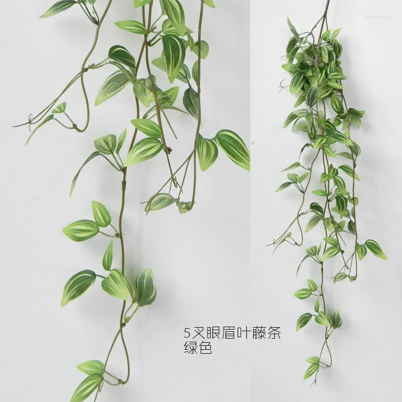 装飾的な花人工ブドウの植物吊りアイビー眉毛の緑の葉の庭の飾り飾りガーランド偽の緑の植物の家のアクセサリー