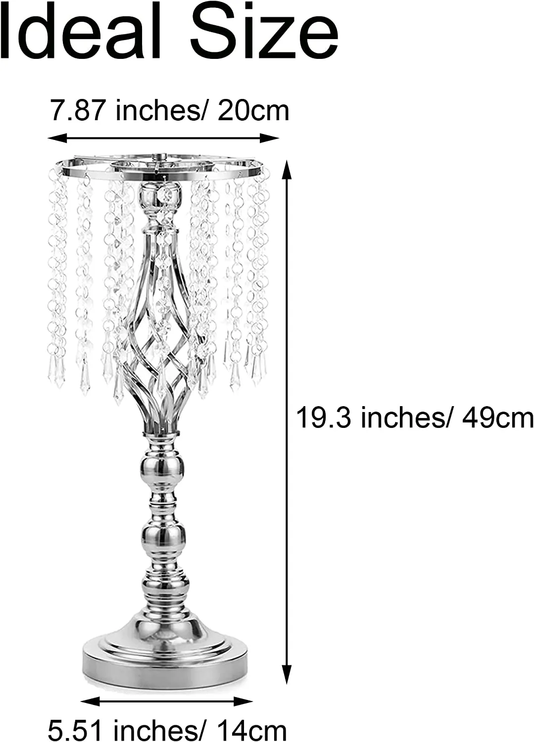Set di 2 vasi da centrotavola in metallo cristallo per tavoli da matrimonio, decorazione per tromba color oro, per matrimoni, feste, ricevimenti, sala