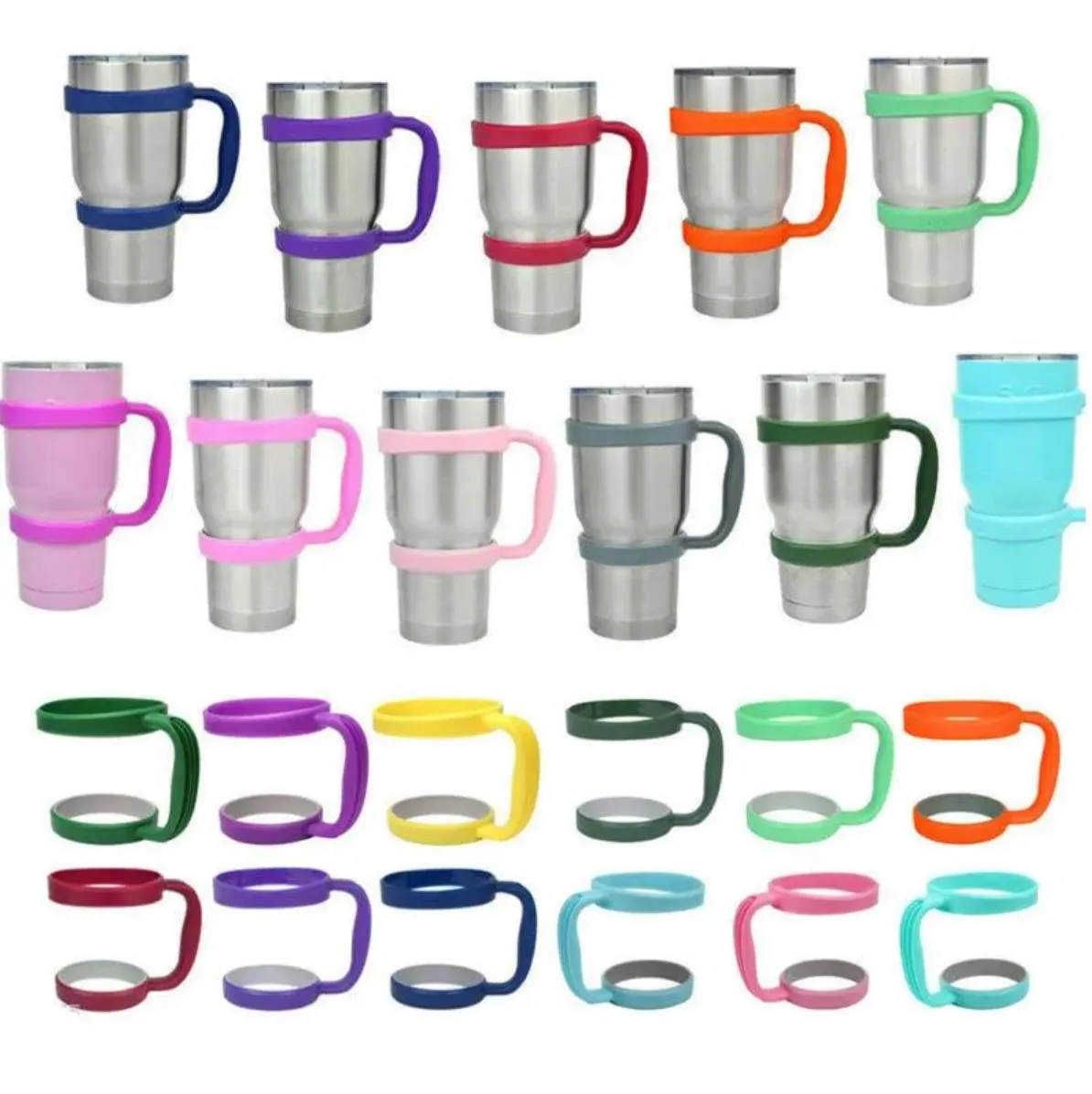 30 onças de xícara alça a alça de caneca ou suporte de copo de substituição portátil portátil Handled Handle para a caneca de viagem por atacado