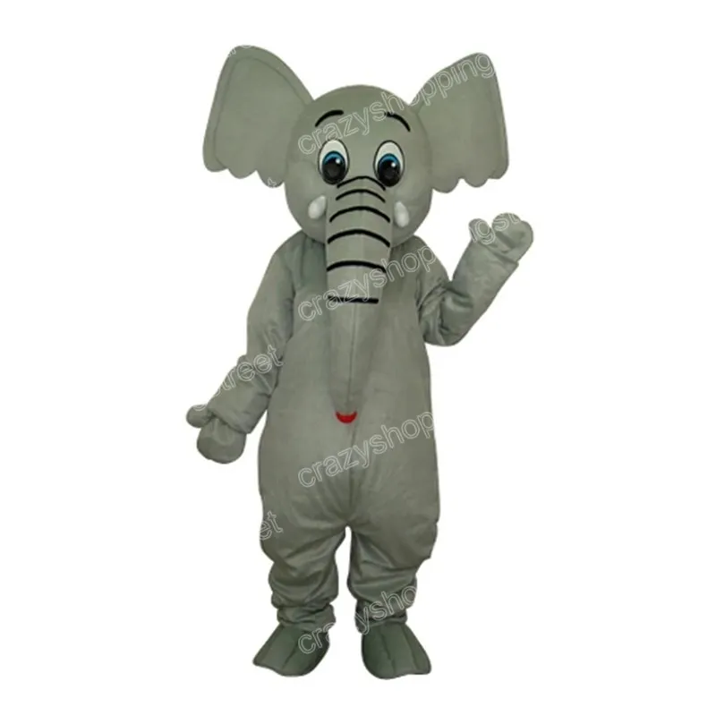 Halloween Gray Elephant Mascot Costume Top Quality Cartoon Character Outfits Suit Christmas Carnival Unisex Vuxna Karneval Birthday Party Dress
