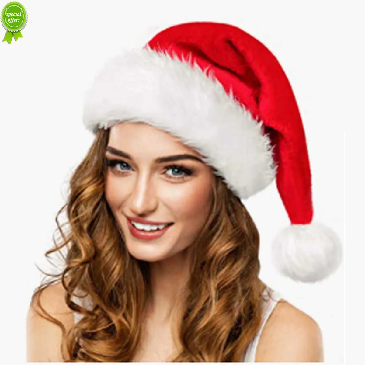 New Christmas Hat Cute Pom Adult Kids Soft Beanie Cappello da Babbo Natale Festa di Capodanno Regalo per bambini Decorazione Navidad Natal Noel
