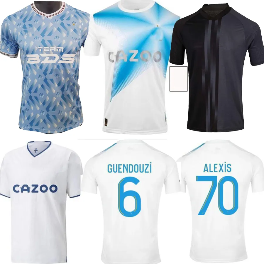 top 2023 Maillot Marseilles Soccer Jerseys de Foot OM Olympique 23 34 Football Shirt 30 Year Anniversary Special Train GUENDOUZI ALEXIS SANCHEZ S 2XL