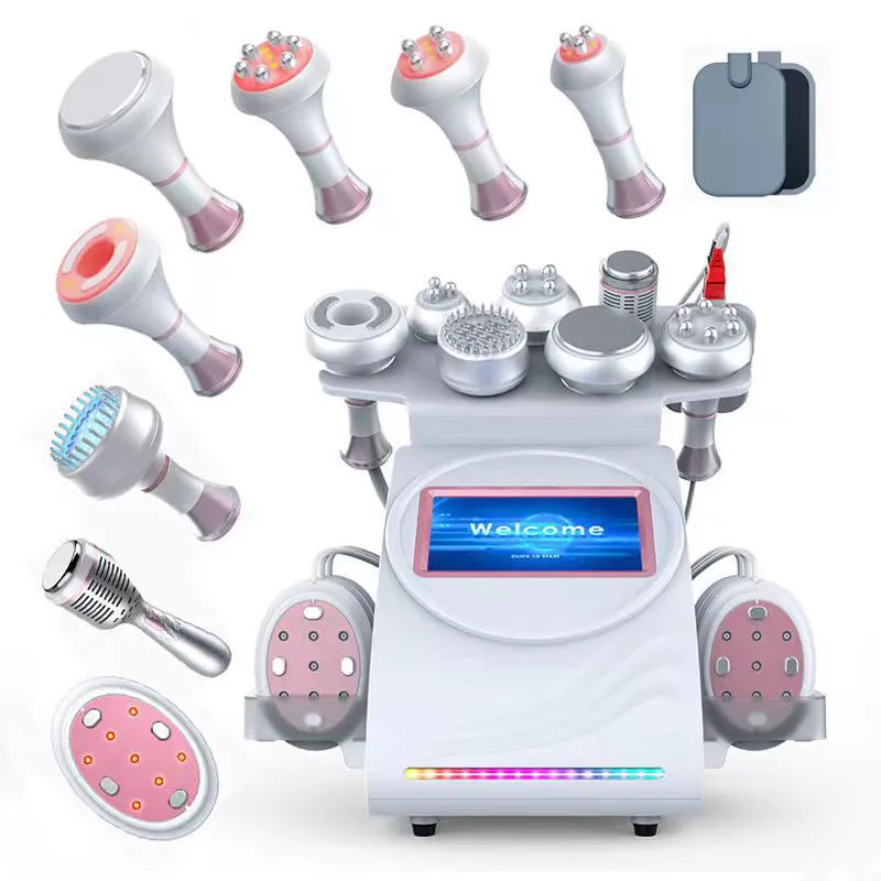 9 EN 1 Cavitation Machine Radio Fréquence 80k Perte De Poids Lipo Laser Minceur Équipement De Salon De Beauté Graisse Réduire la machine