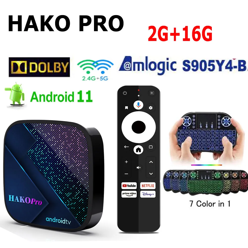 2+16GB Hako PRO Quad Core A35 4K Google Certified TV Box - China Android TV  Box, TV Box
