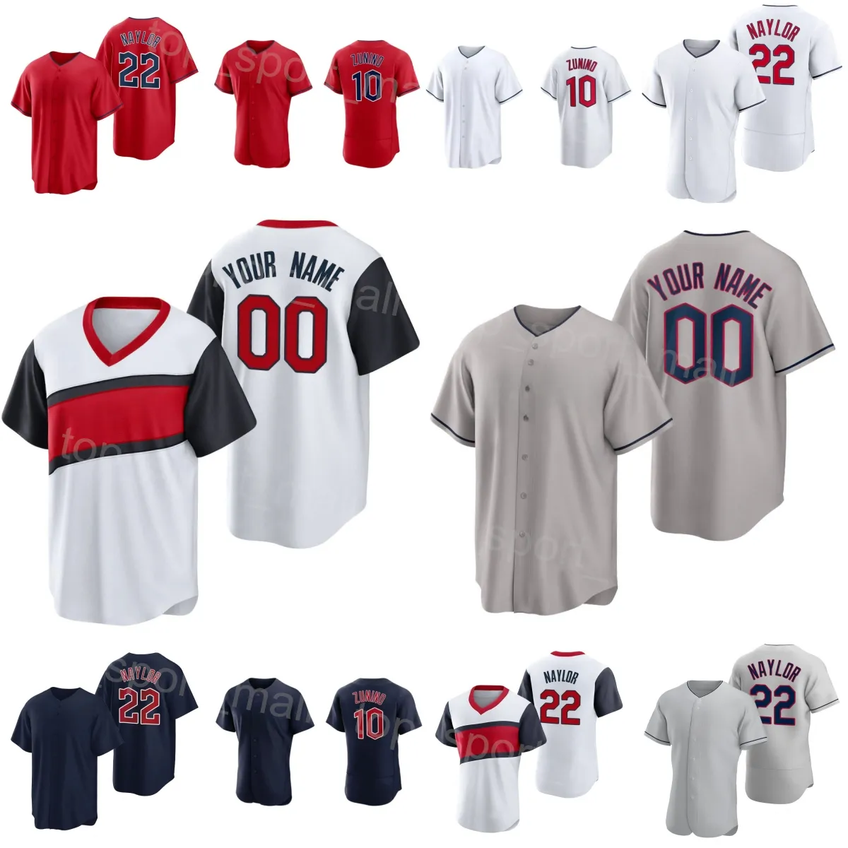 Baseball 22 Josh Naylor Jersey 39 Oscar Gonzalez 10 Mike Zunino 17 Will Brennan 13 Gabriel Arias 35 Cam Gallagher 44 Bobby Bradley Custom Name Number Men Youth Y-D-A-R