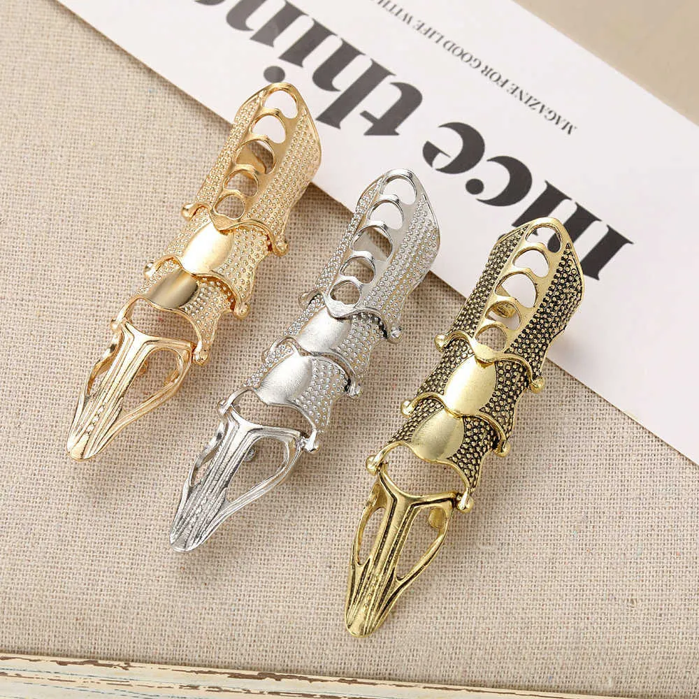Gothic Bendable Knuckle Claw Rings Vintage Punk Metal Finger Armor