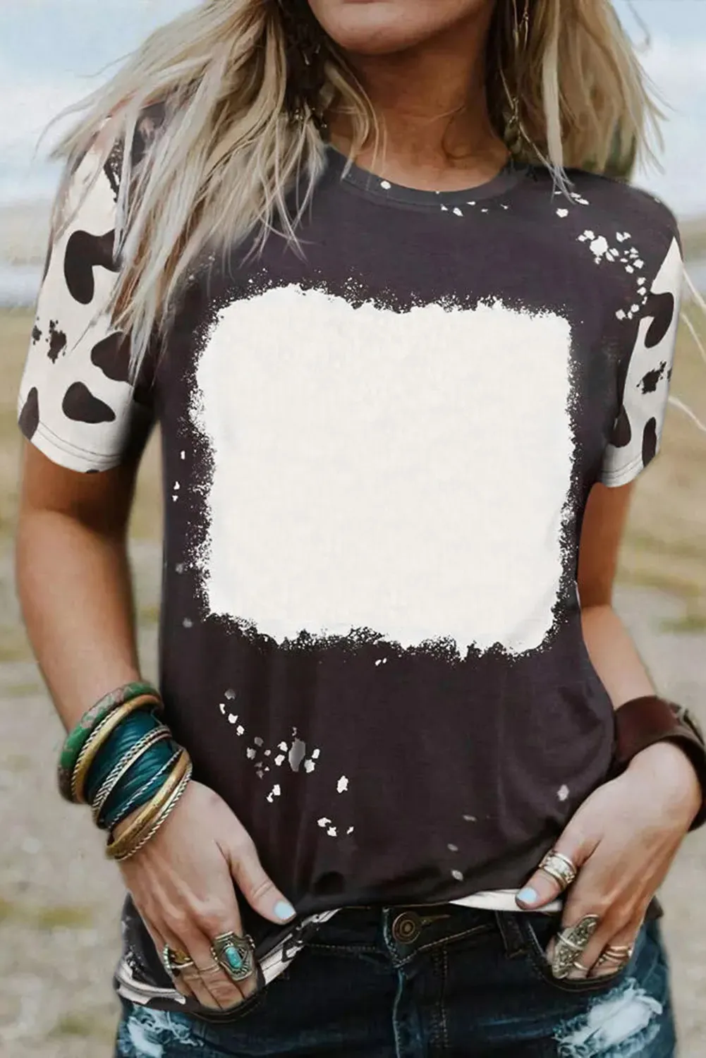 Camiseta tie dye negra best sale