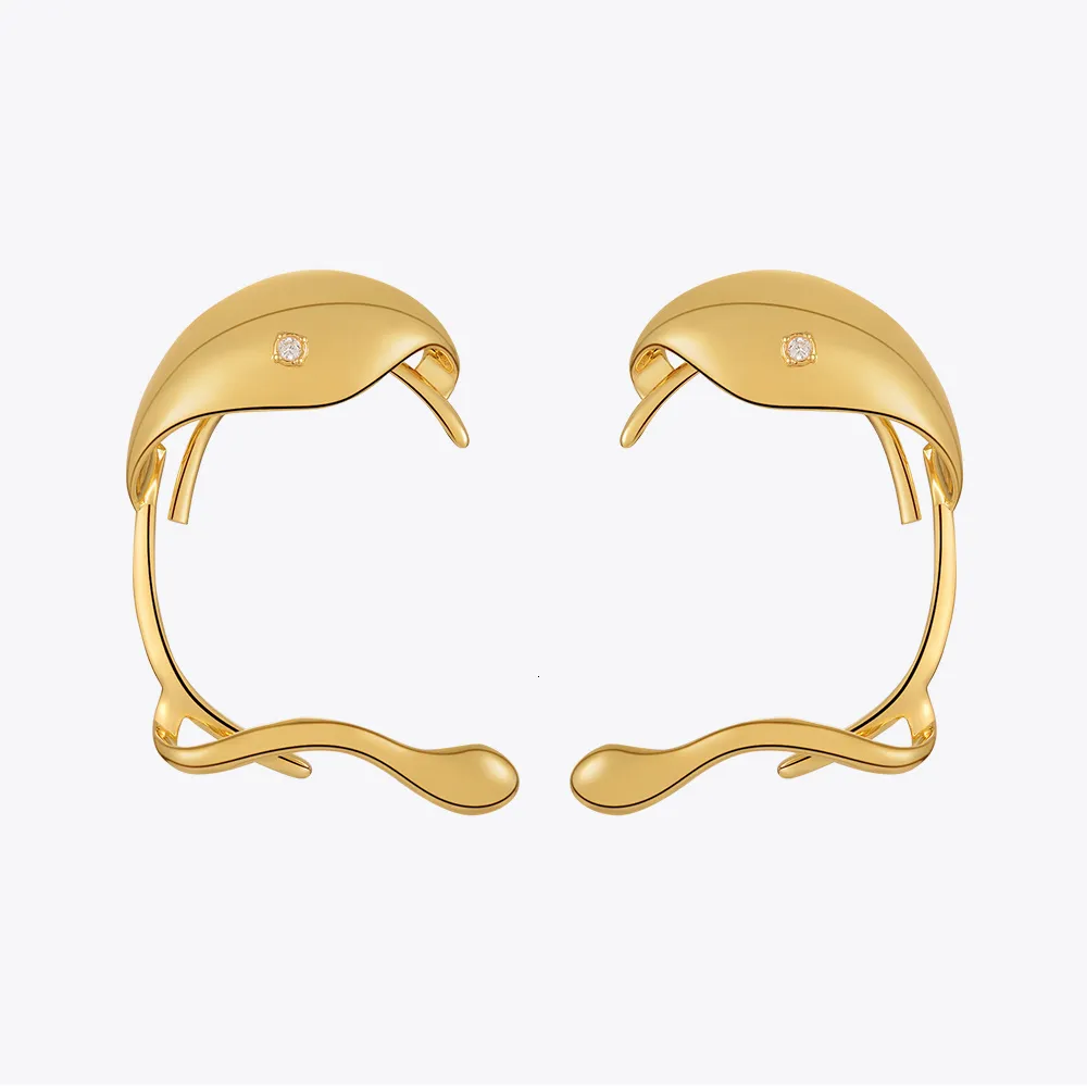 Ear Cuff ENFASHION Irregular Clip On Earrings For Women Fashion Jewelry Party Gold Color Ear Cuff Zircons Pendientes Mujer E221386 230518