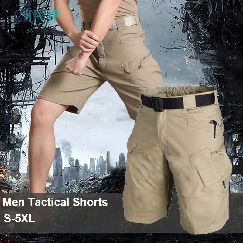 Shorts pour hommes en plein air hommes classiques Shorts tactiques mis à niveau étanche multi-poches pantalons courts chasse pêche militaire Cargo Shorts 230518