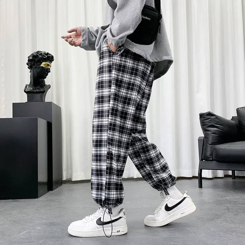 Pantaloni Da Uomo Pantaloni Scozzesi Leggeri Estivi Pantaloni