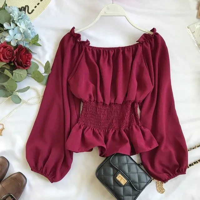Blusas De Mujer Camisas Blusa Elegante Juvenil Mujer Gasa Moda