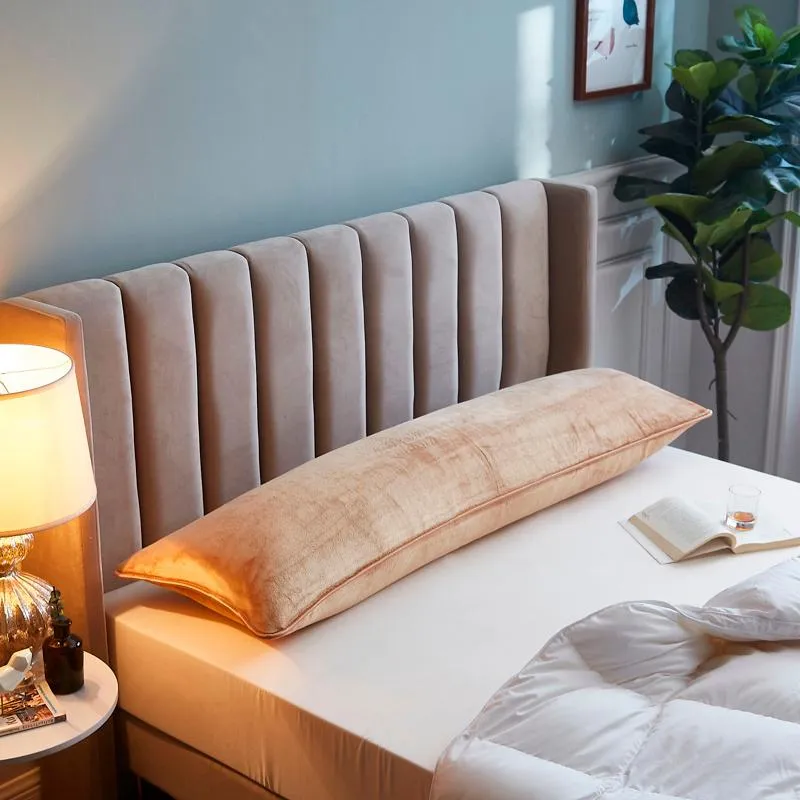 Bamboo Pillow Cover Solid Color Long Soft Flannel Skin Friendly