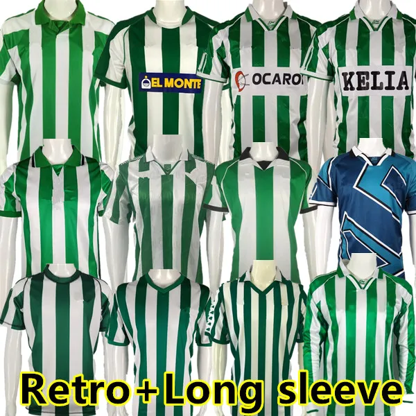 2000 01 02 03 04 Betis Retro Soccer Jerseys 1982 85 Real 1993 94 95 96 97 Classic Vintage Football Shirt Alfonso Joaquin Denilson Long Sleeve