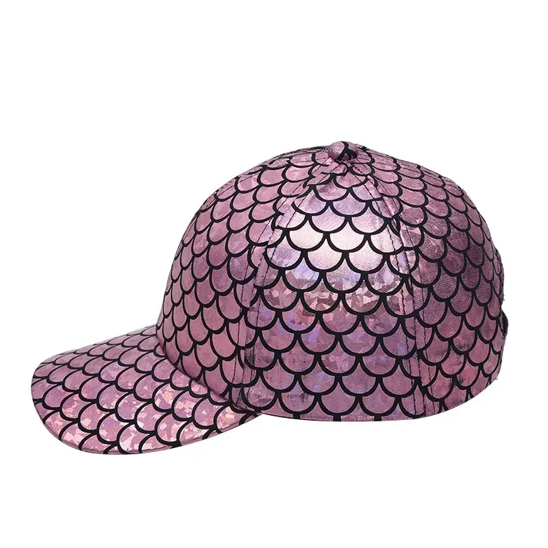 Fish Scale Baseball Cap Personality Street Hip Hop Outdoor Leisure Cap Hip Hop Hat Party Hats DB542