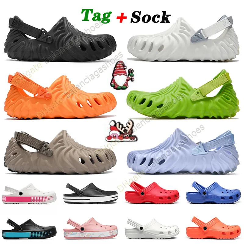 Croc Designer Clog Charms Buckle Sandals Slippers 2023 Salehe Bembury x Pollex Slides Beach Crocodile Black Mens Shoes Shoes Hosping Hospital Flat Boot M4-M11