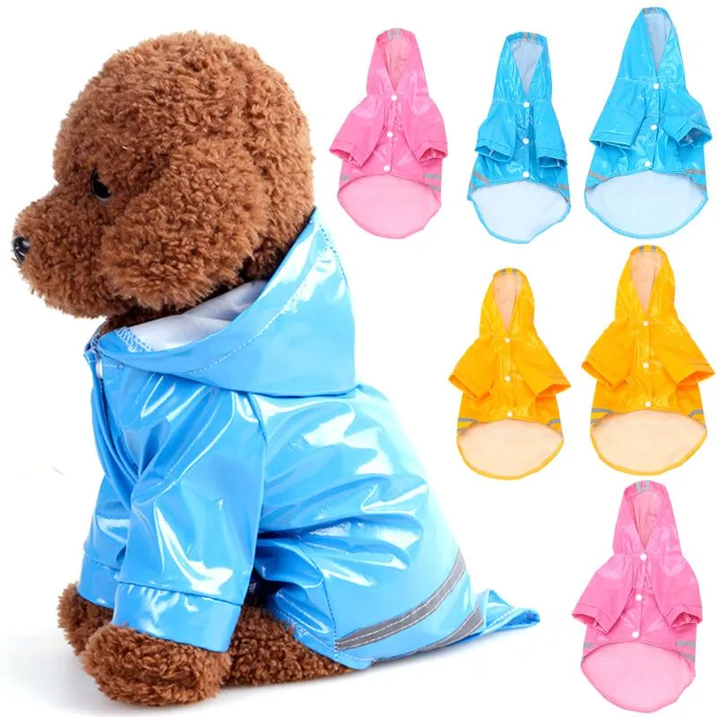 Vêtements pour chiens Manteau de pluie pour chiot en plein air Vêtements pour animaux de compagnie résistants à l'eau pour chiens Chats 3 couleurs M / L Sweat à capuche Vestes imperméables ImperméablesVêtements pour chiensChien