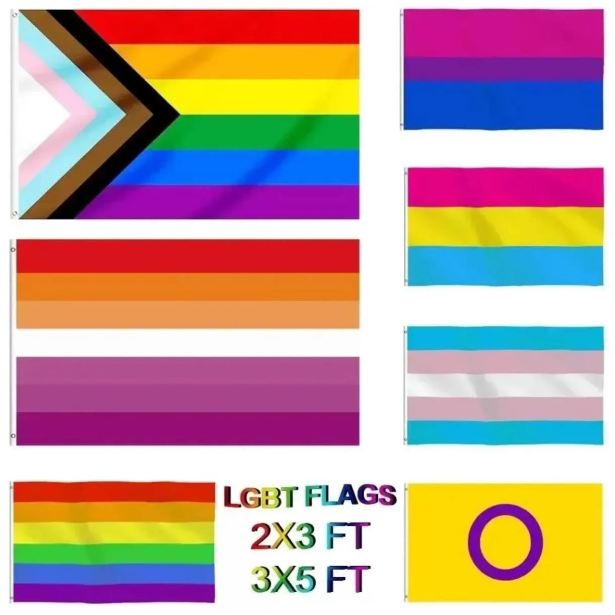 Groothandel aerlxemrbrae regenboogvlag 150x90cm banner 100d polyester doorvoertules