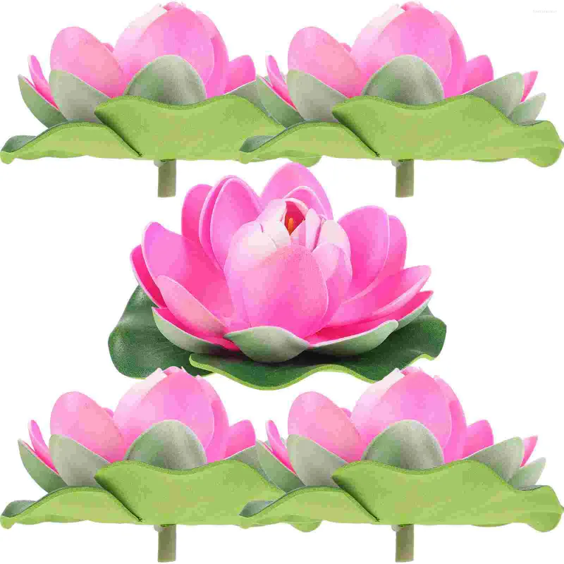 Dekorativa blommor 5st Wedding Decor Floating Aquarium Decorations for Decoration Garden Pond