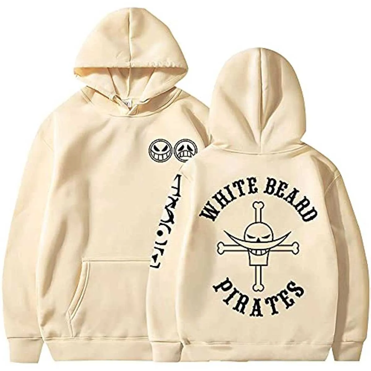 Damen Hoodies Sweatshirts Animation One Piece White Beard Hoodie Bedruckter Mantel Anime Herbst und Winter Fleece Hoodie Herren und Damen Herbst und Winter P230518