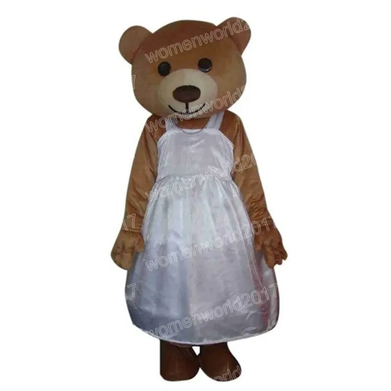 Halloween Wedding Bear Mascot Costume Simulation Tecknad karaktärsdräkt kostym Karneval Vuxna Birthday Party Fancy Outfit For Men Women