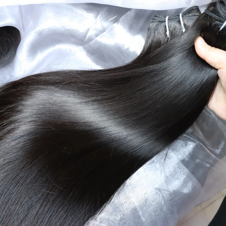 トップ9aブラジルのバージンストレートヘアはマレーシアのペルーのインドのカンボジア100％未加工の人間の髪の束を織ります二重横糸