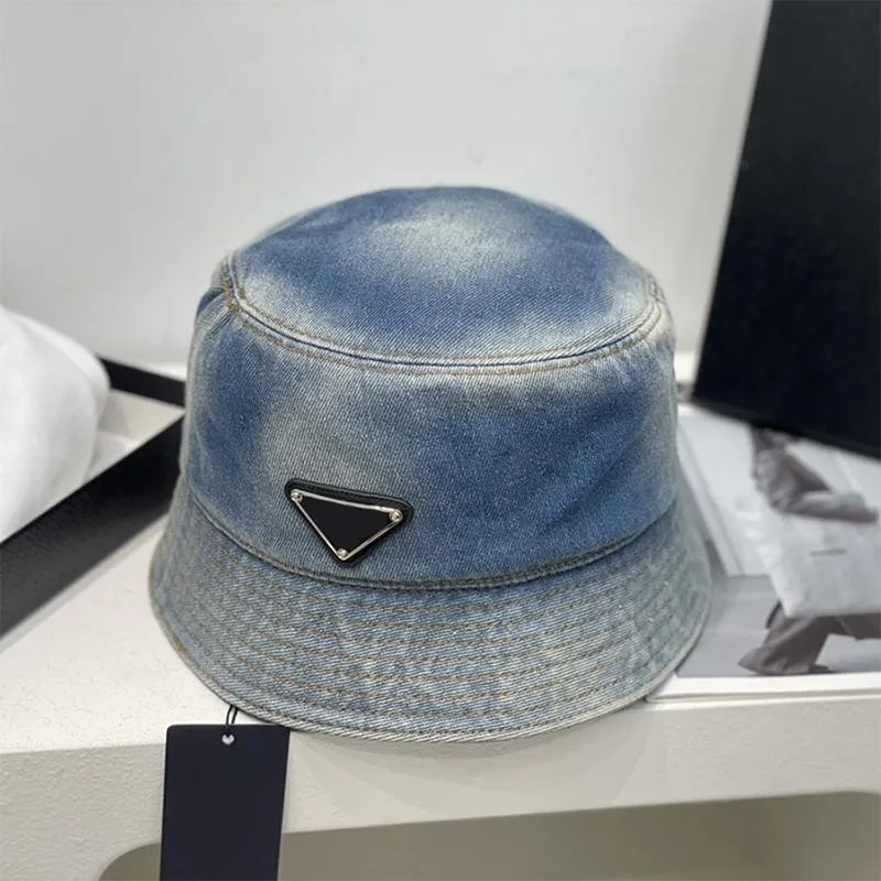 Bucket Hat for Man Woman Fashion Solid Colored Denim Caps Casquette Hats 2 Classic Signs