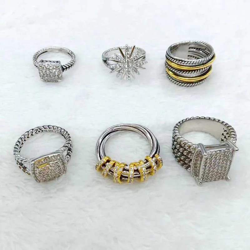 Złoty Dy Love Pierścień luksusowy projektant pierścionków dla kobiet s925 srebrny diament biały heronsbill rocznica ślubu czarna biżuteria kobieta moissanite Jewlery bijoux projektanci