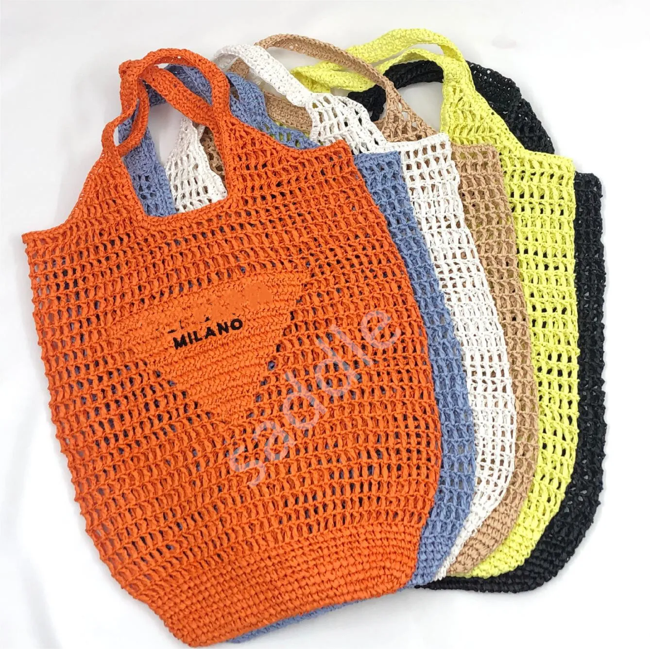 2023 plage raphia fourre-tout de luxe sacs épaule doux plaine lettre shopping bandoulière mode sacs à main crochet sac à main grande capacité sac de paille de vacances