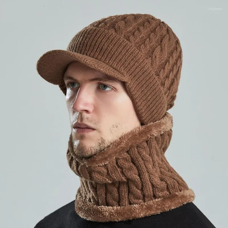 Mens winter hat with brim and ear flaps sales