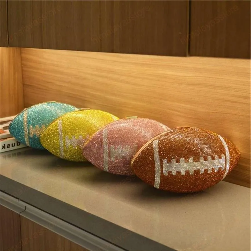 Sparkling Soccer Ball Clutch Crystal Rhinestone Evening Bag, Diamond  Football Shoulder Bag, Unique Party Purse, Bling Bling Design