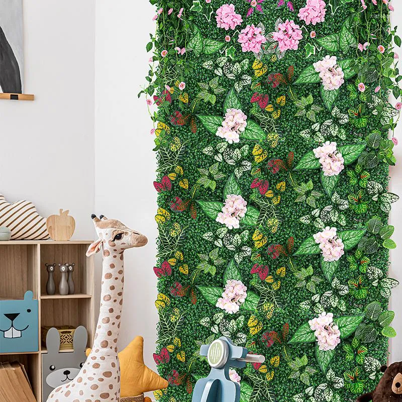 Kwiaty dekoracyjne sztuczne rośliny bukszpód topiary panele ogrodzeniowe zielone dekoracje do heddrowego hedgingowego ekrany prywatności na zewnątrz dekoruj