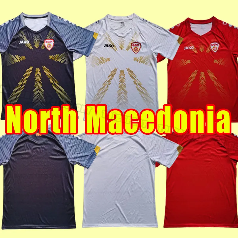 North Macedonia Soccer Jersey /24 Home Away Kit: ELMAS, PANDEV