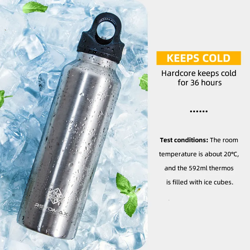 Vattenflaskor Tumbler Thermo Bottle 20oz rostfritt stål Termisk kopp Kall och vakuumkolv Gym 230517