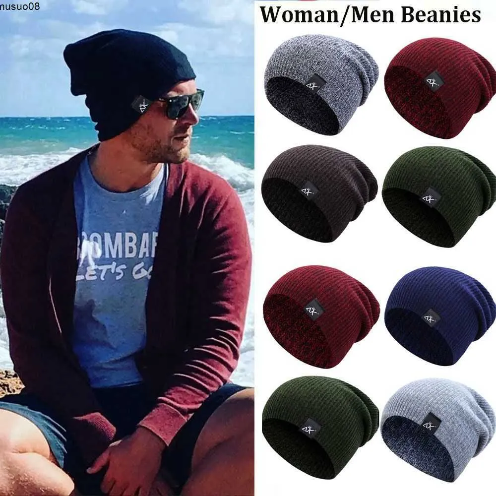 Beanie / Skull Caps Alta qualità Donna / Uomo Solid Cute New Female Beanie Caps Inverno Autunno Cappelli Warmer Bonnet Berretti lavorati a maglia J230518