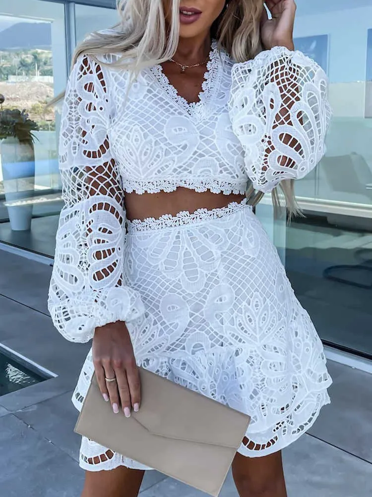 Lace two cheap piece dress