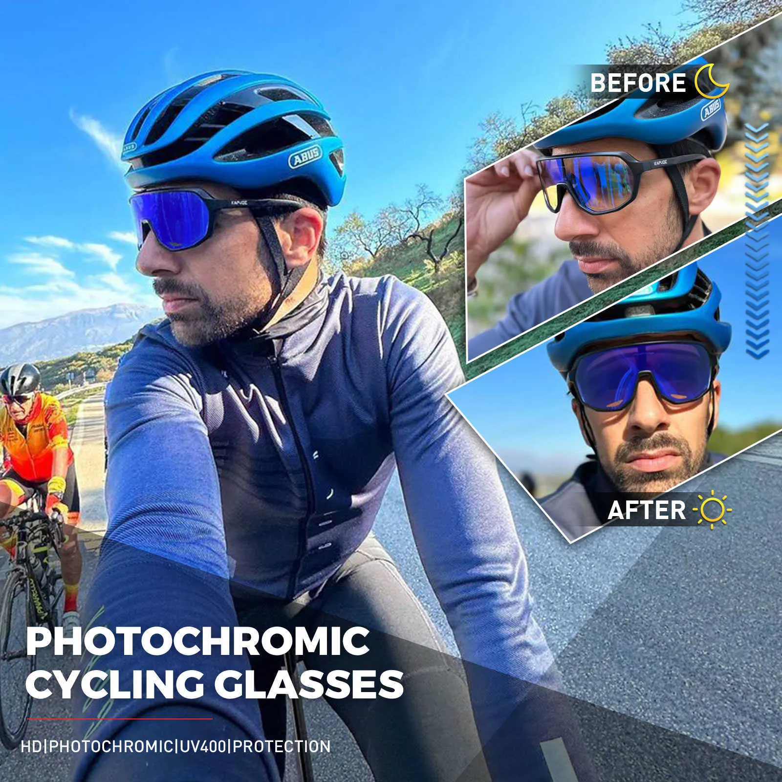 Comprar Gafas de ciclismo para deportes al aire libre, gafas de sol para  hombre y mujer, gafas de ciclismo para bicicleta de montaña, gafas de sol  Uv400