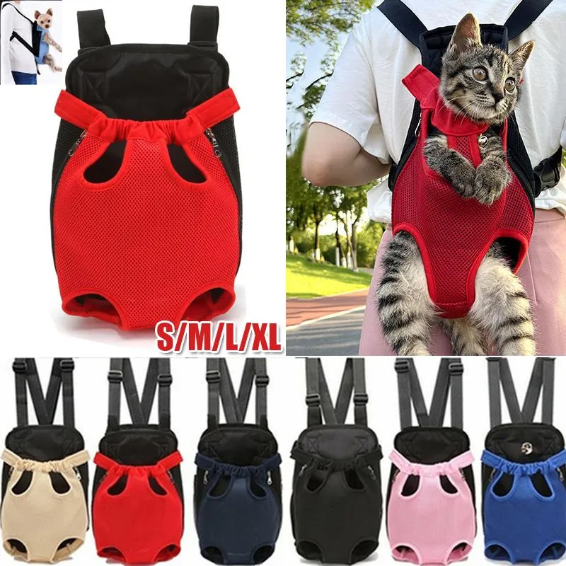 Dog Car Seat Covers Cat Carrier Front Legs Out Pouch Adjustable Mesh Backpack Puppy Pet Carry Sling Shoulder Bag