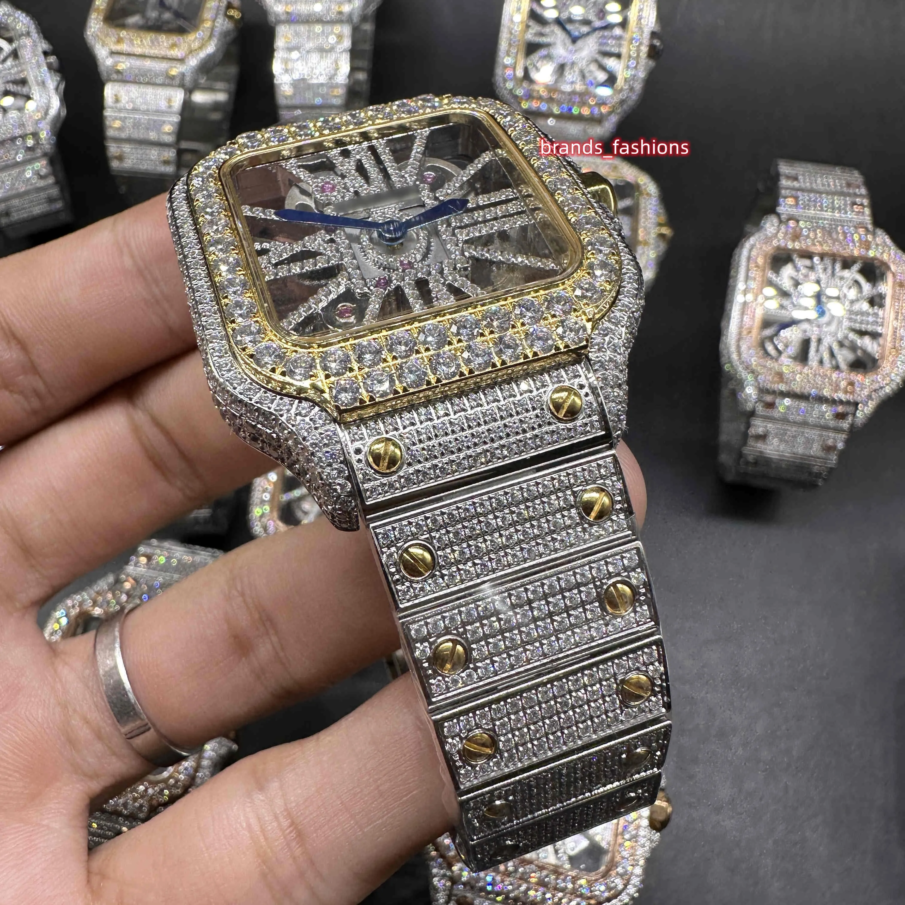 Iced out richard mille watch sales