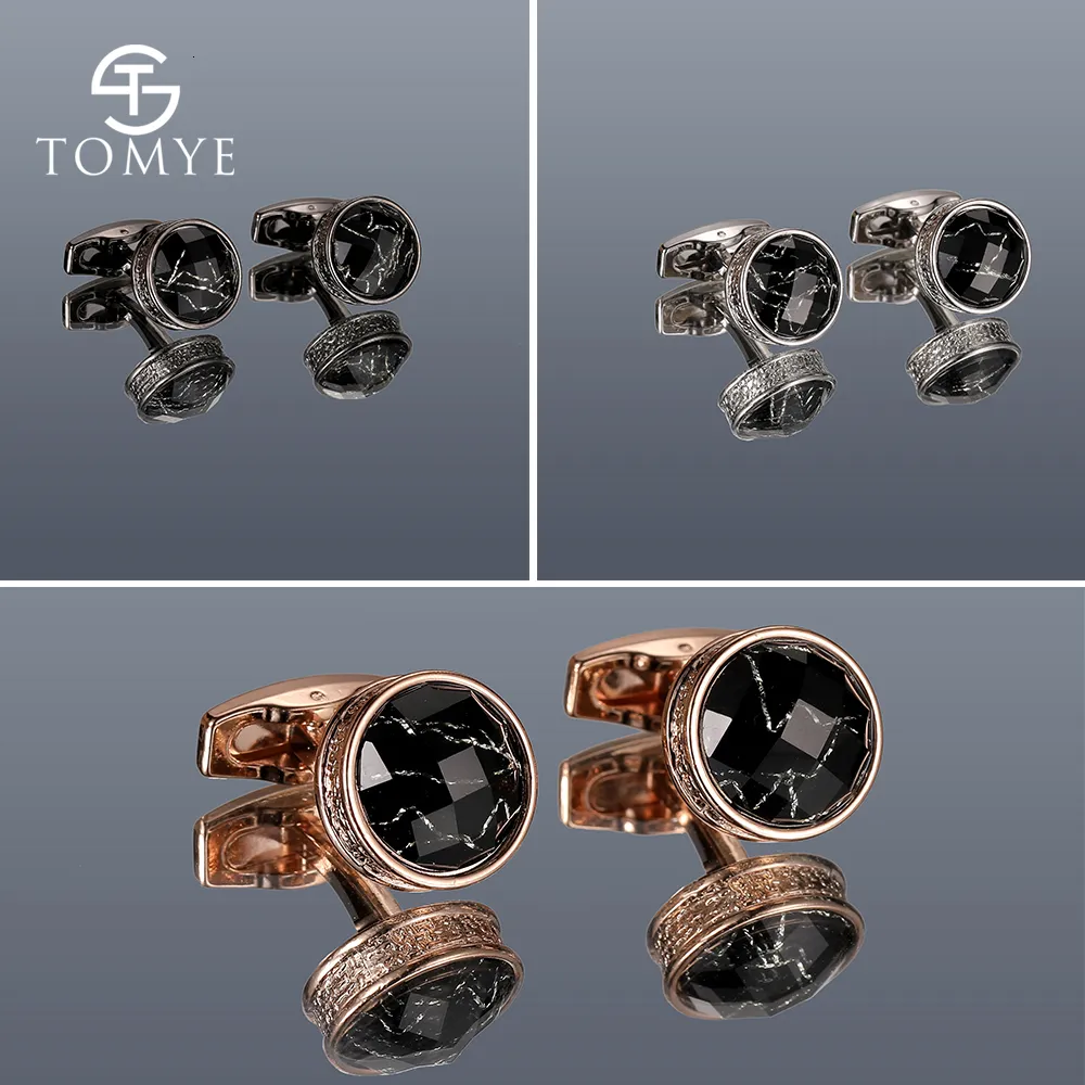 Cuff Links Cufflinks for Men TOMYE XK20S037 High Quality Casual Round Buttons Formal Business Dress Shirt Cuff Links for Wedding Gifts 230518