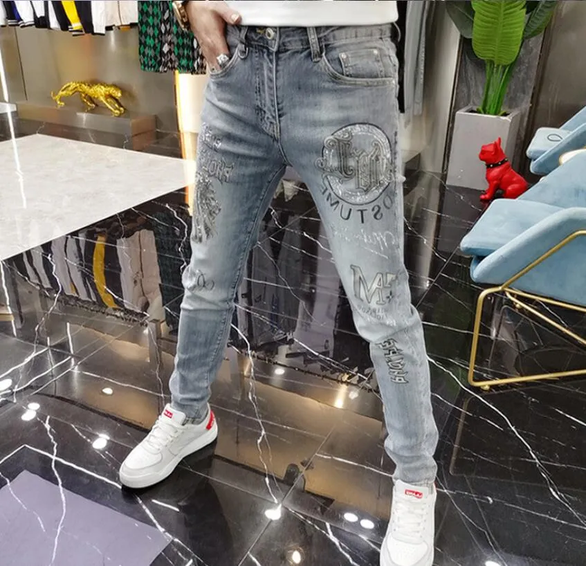 HOT Slim Fit Jeans Hot Mens Jeans Brands Mens Jeans Slim