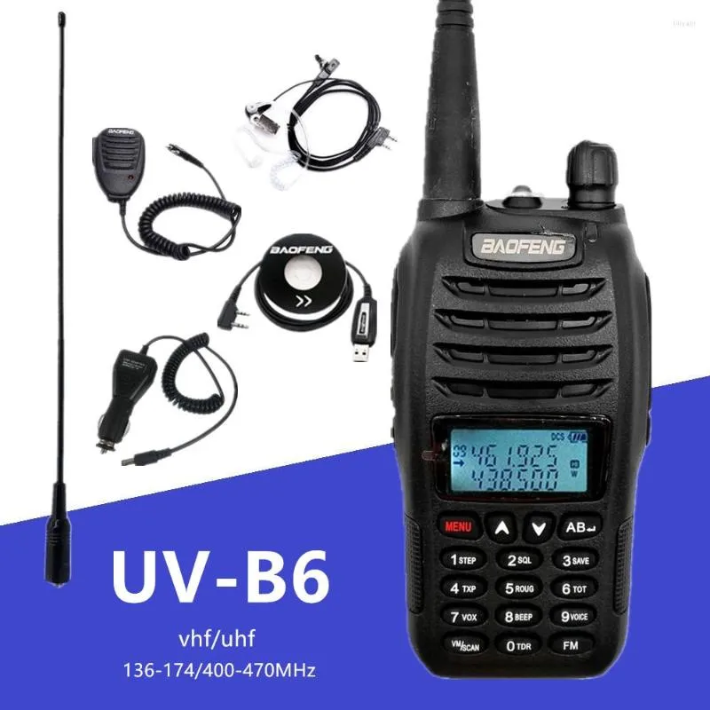 Walkie talkie 2023 Baofeng Mini do polowania na transceiver radiowy UV-B6 VHF UHF Dwukierowy skaner UV B6 Woki Toki UV-B5