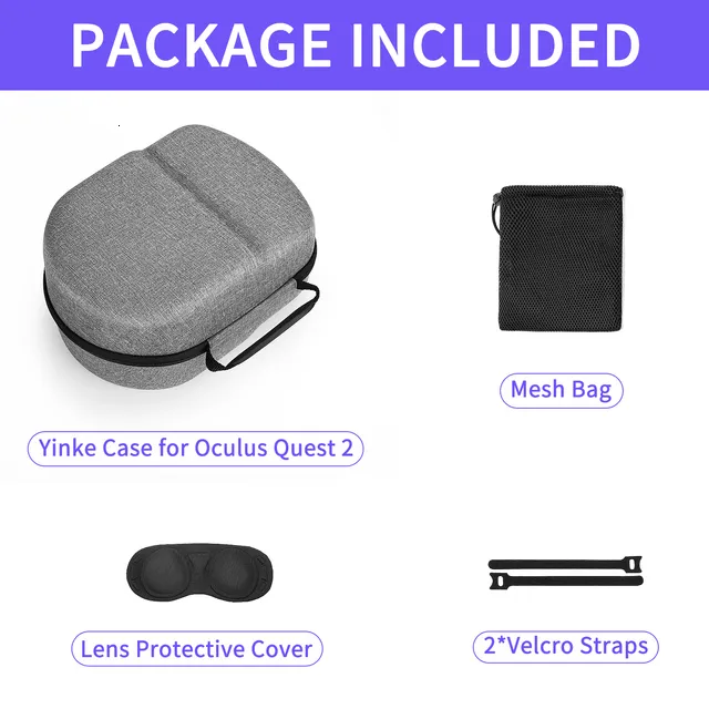 AUBIKA Portable Storage Bag For Oculus Quest 2 VR Headset EVA