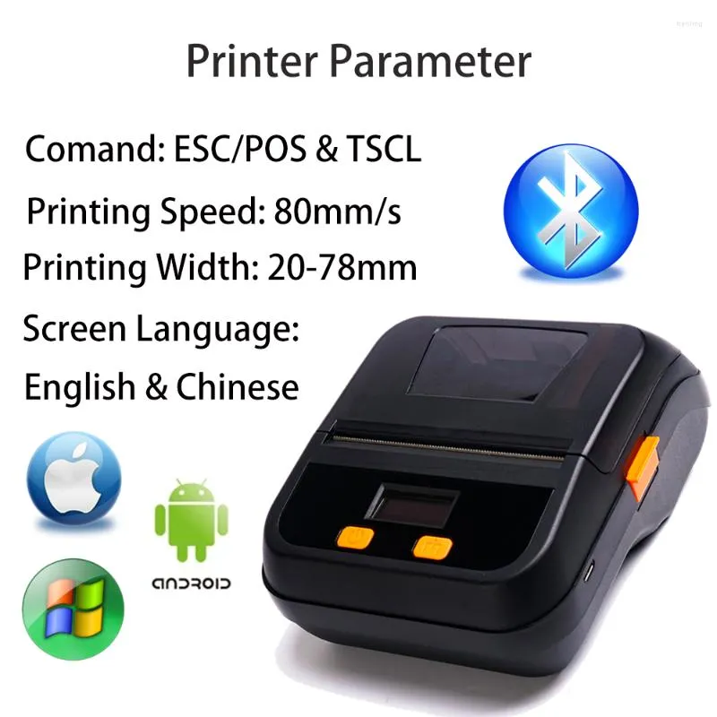 Reçu thermique d'imprimante d'étiquettes de code barres pour le papier de 80mm