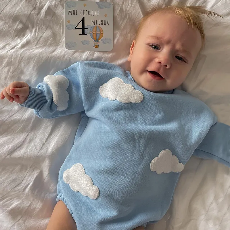 Mamelucos INS Primavera Ropa De Bebe Nube Sudadera Mameluco Bebe Nina Ninos Algodon Body Ropa Nacida 0 A 12 Meses 24M Prendas De Abrigo 230517 De 17 86 DHgate